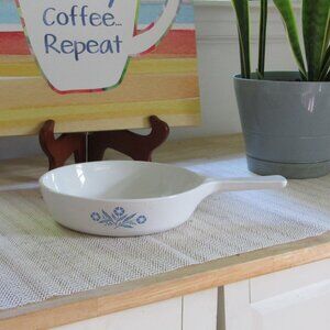 Corning Ware Blue Cornflower Handled Sauce Pan/Skillet, P-83-B, 6-1/2" - No Lid